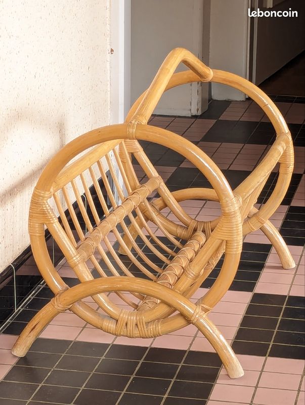 Porte revue 1970 bambou Vintage (image 3)