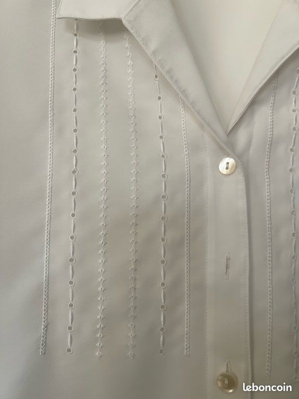 Très joli chemisier brodé Gérard Pasquier taille 44 (image 3)