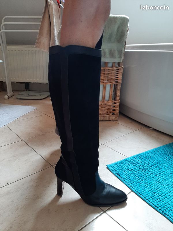 Bottes noires cuir (image 3)
