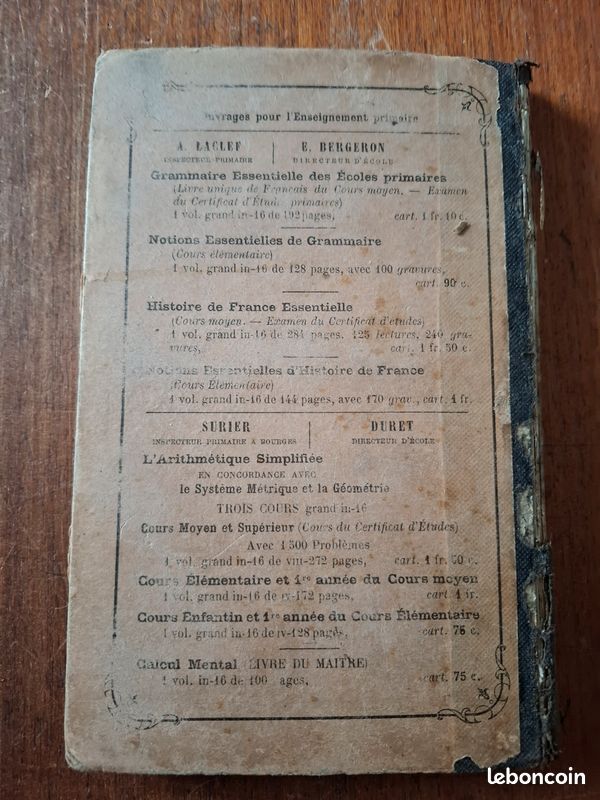 Livre scolaire "Économie Domestique et Hygiène à l'Usage des Écoles Primaires de Filles (Élémentaires et Superieures)" - Mme Murique - 1904 (image 2)