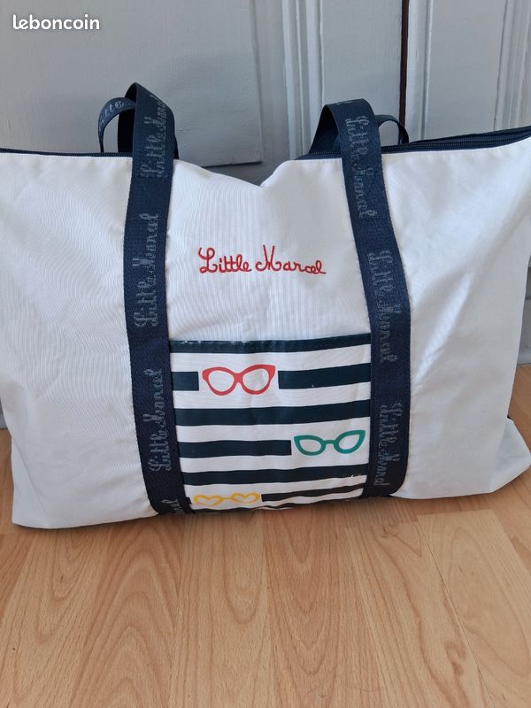 Lot 2 sacs Little Marcel - Sac voyage & Sac bandoulière noir (image 6)