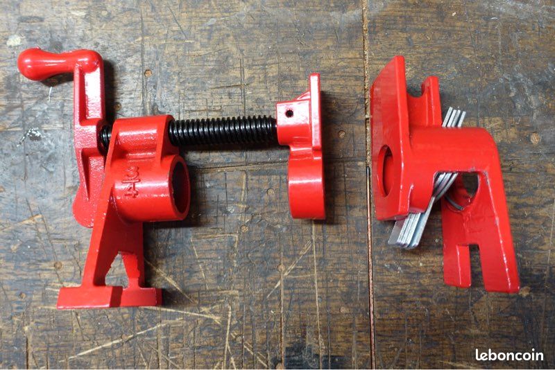 Serre-joints Fonte Rapide Serre-joints à Tube INREPRO Lot De 4 - Établi Bois Pour Tuyaux Filetés 3/4 Pouce Pinces Serrage Rapide