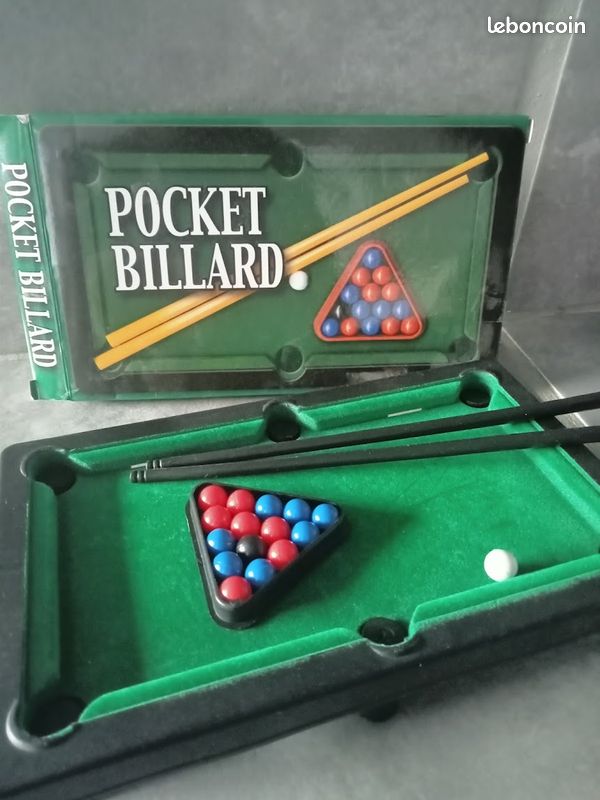 Jeu De Billard Miniature – 33 Cm – ABS – 16 Billes, 2 Queues – Enfants Et Adultes – Cadeau