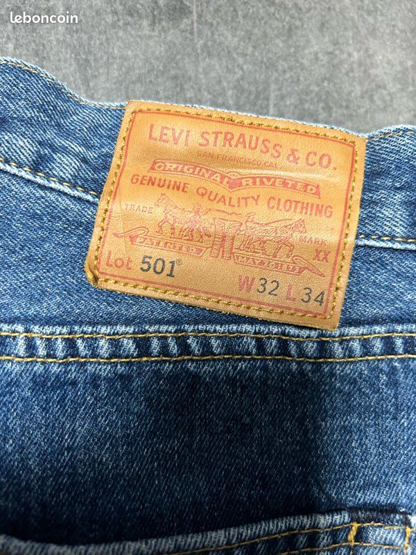 Carton58) Lots de deux Jeans Homme LEVI ‘STRAUSS&CO taille 42 voir toute les mesures (image 15)