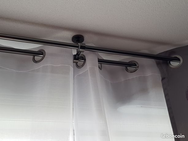 Lot De 2 Barres à Voilage Modulables – Blanc – 30 à 50cm – Occasion