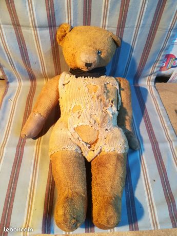 Lot de 5 ours en peluche anciens Tissu