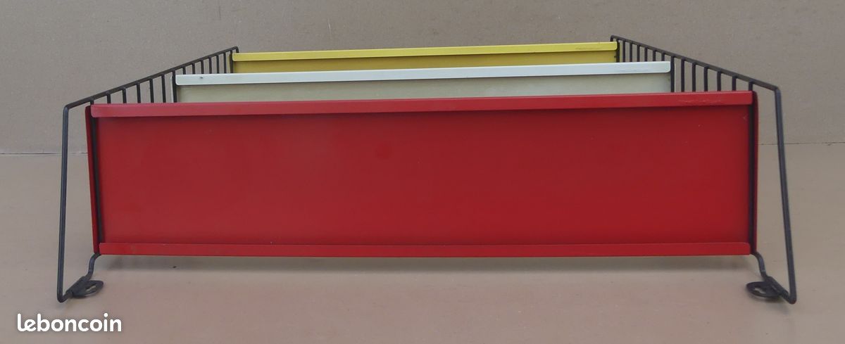 Étagère TOMADO HOLLAND STRING vintage tôle rouge jaune blanc modulable déco cuisine #2 (image 6)