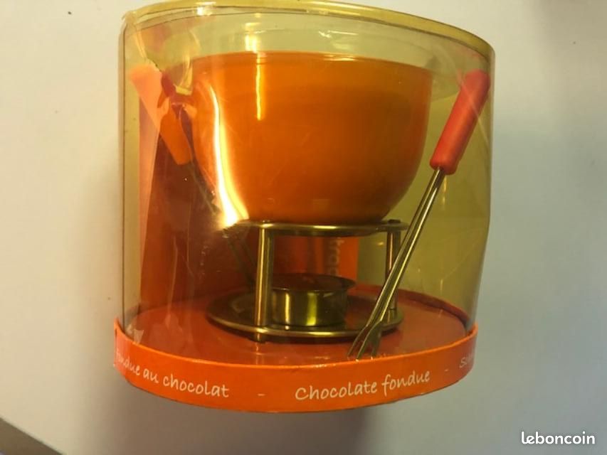 Service vintage a fondue chocolat neuf (image 1)