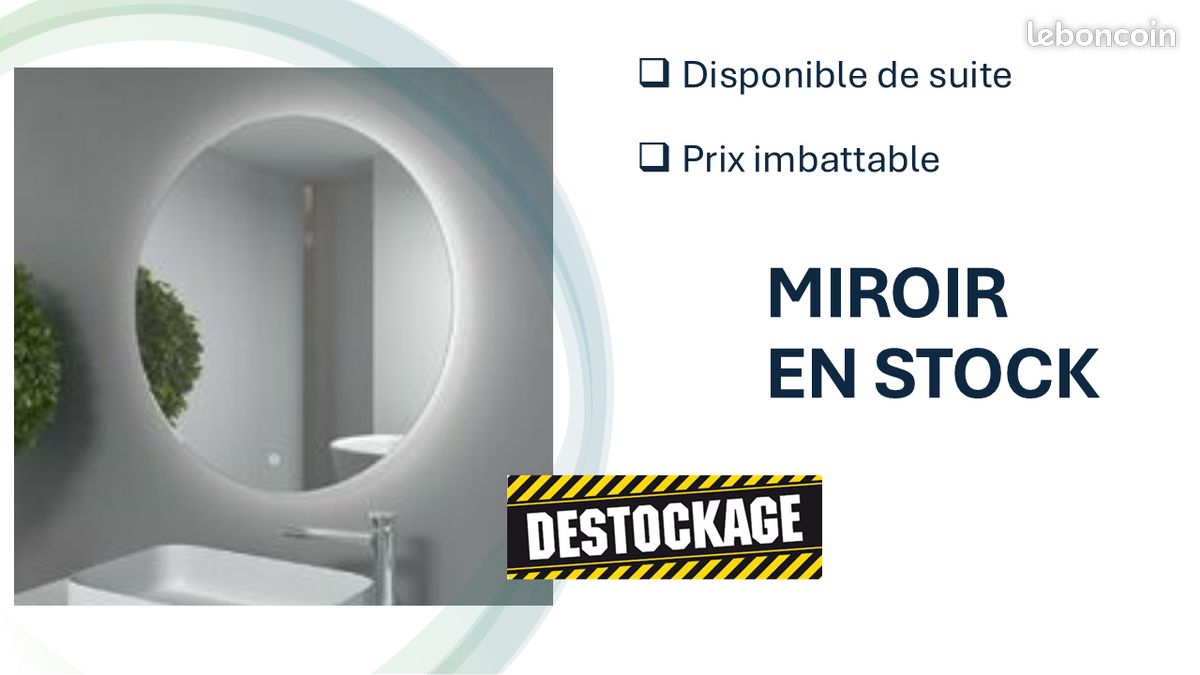 Miroir LED Salle de Bain Rond (image 1)