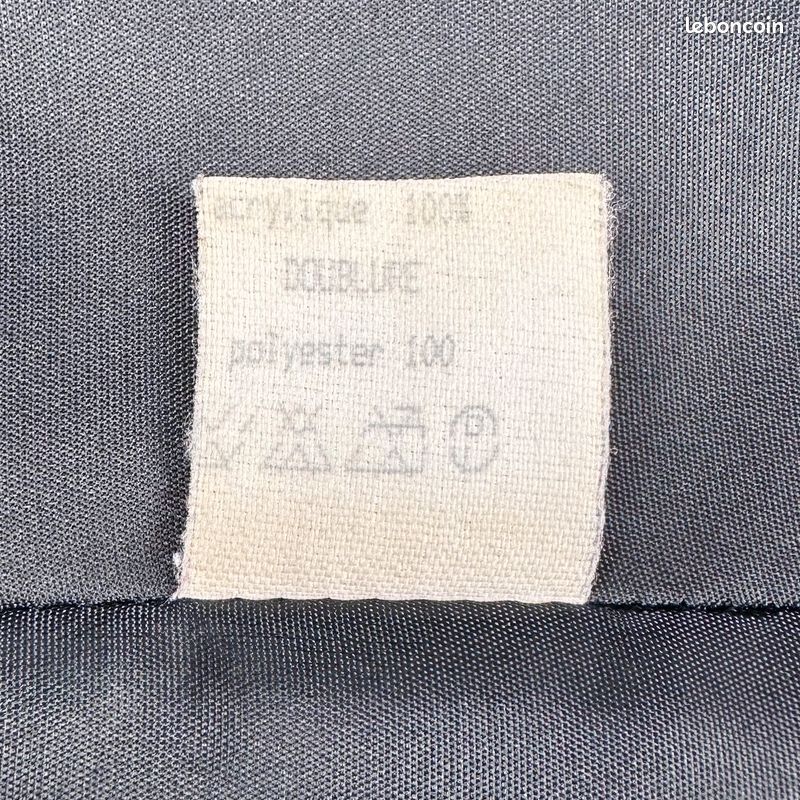Manteau long en fausse fourrure noire, épaulettes & col châle oversized vintage (image 7)