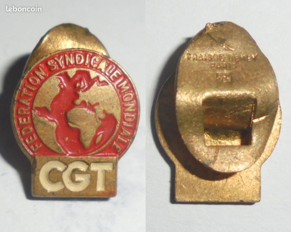 Ancien Insigne De Boutonnière CFTC – Syndicat Chrétien – France