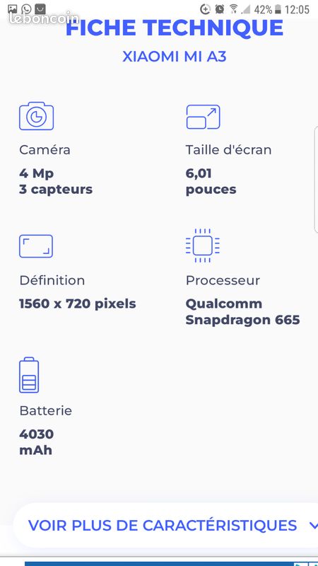 Xiaomi Redmi Mi A3 128Go / 4Go (image 6)
