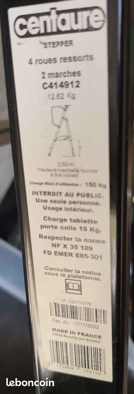 Centaure – Plate-forme de mise en rayon STEPPER - VALEUR 895 euros (image 12)