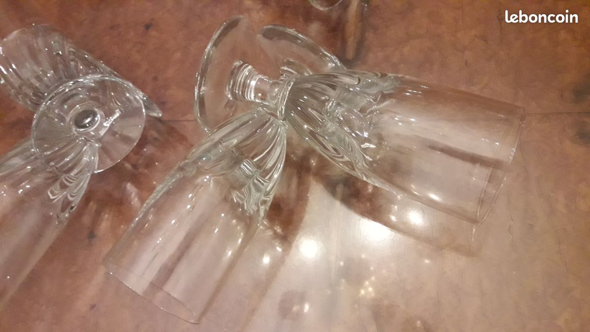 6 anciens grands verres bistrot à absinthe bzt03 (image 5)