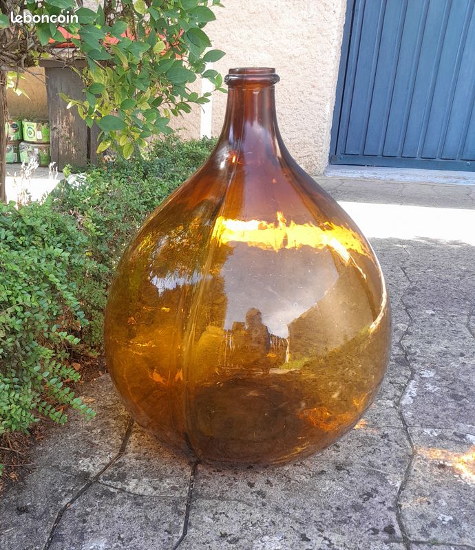 VINTAGE : DAME JEANNE OCRE 25 litres TBE (image 8)