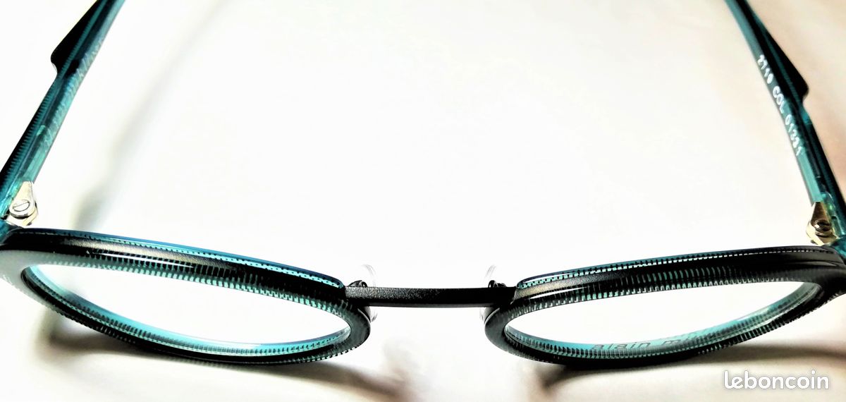 Lunettes Vintage Alain Mikli A0207 Noires Et Vertes, Monture Carrée Acétate (Neuf Sans étiquette)