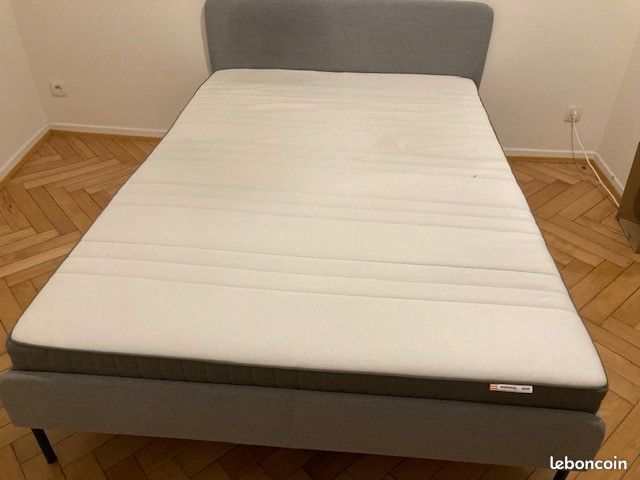 Lit sans matelas - acheté neuf et utilisé seulement 10 mois (image 2)
