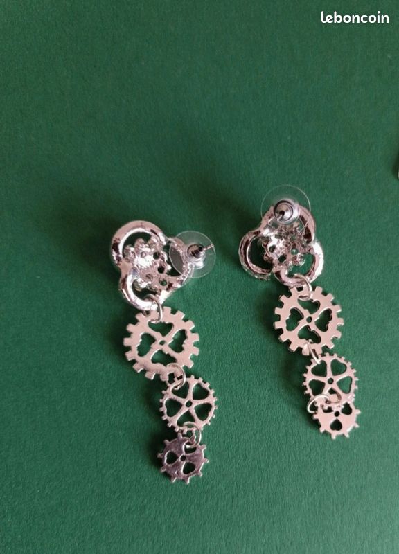 Boucles d'oreilles pendantes Steampunk (image 1)