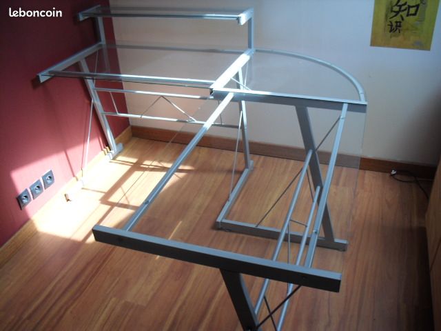 Bureau d'angle en verre (image 2)