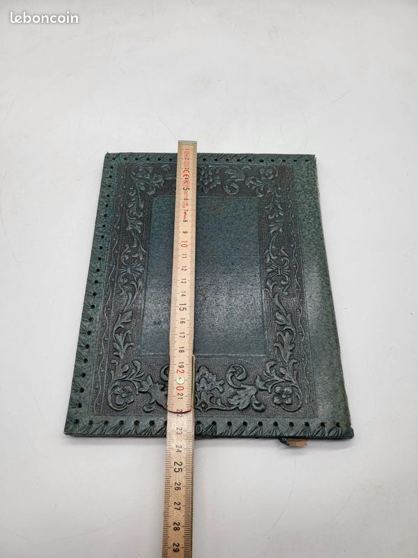 Lot de 2 protège-livres et protège-documents anciens – Décor relief – Vintage (image 5)