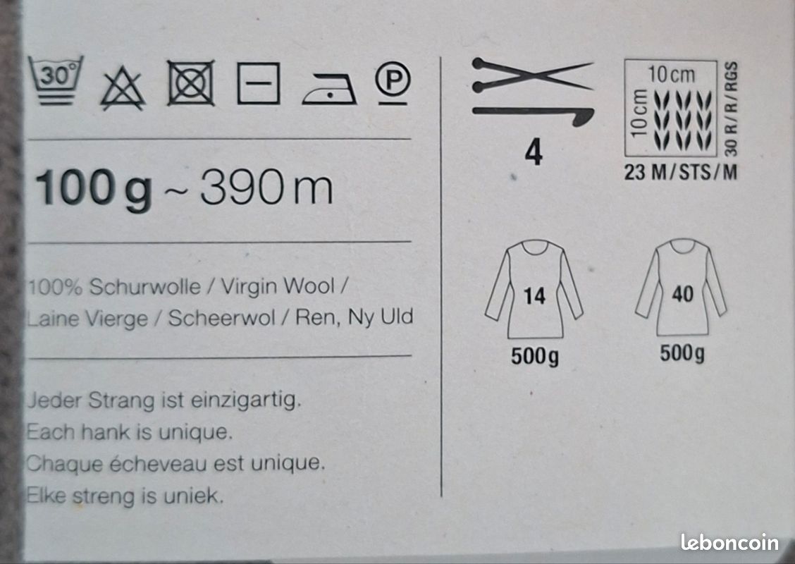 Lot de laine Merino Extra fine Dk RICO (image 6)