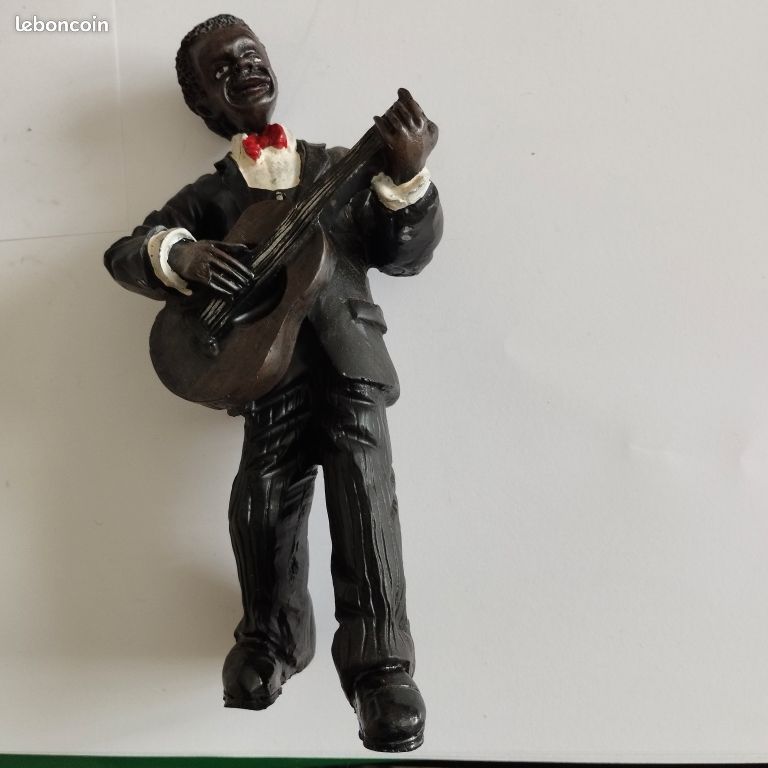 Lot De 2 Figurines Vintage Joueurs De Jazz - Années 80/90 - Résine - Déco Rétro