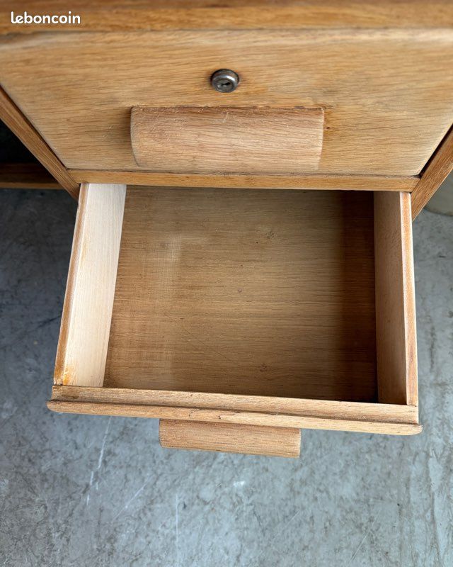 Bureau demi-ministre en chêne (rénové) (image 12)