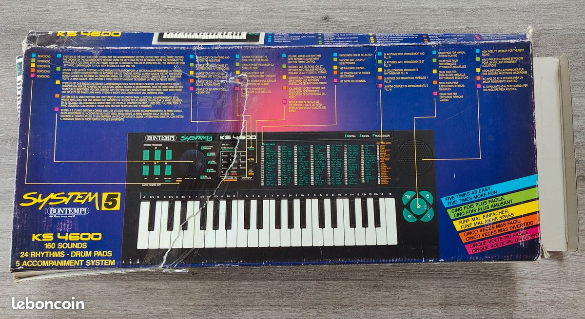 Bontempi - 12 2230 - Instrument de Musique - Clavier Électronique 22 Touches avec Effets Lumineux