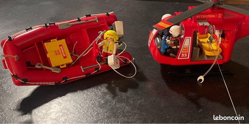 Sauveteurs Hélicoptère et bateau Playmobil 4428 (image 1)