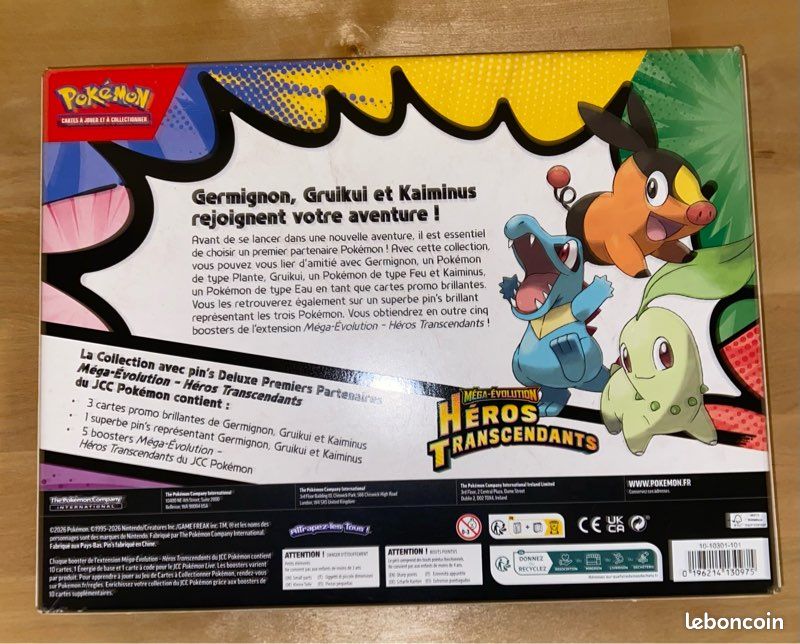 Collection Pokémon Méga-Évolution – 3 Cartes Promo Brillantes, 1 Pin's Deluxe Et 5 Boosters