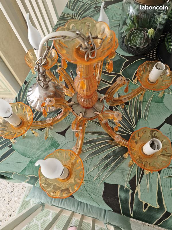 Lustre orange 6 lampes maison du monde (image 4)