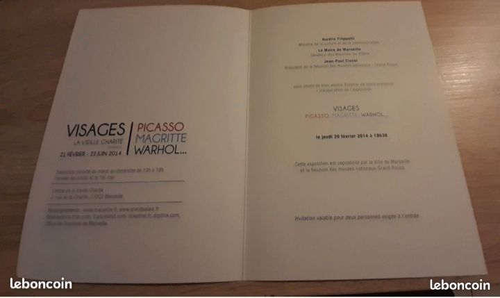 Lot numéro 2 Pablo Picasso 5 cartons invitation exposition (image 6)