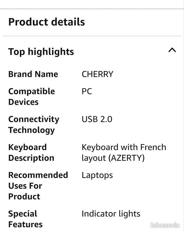 CLAVIER COMPACT CHERRY USB-A std (image 6)