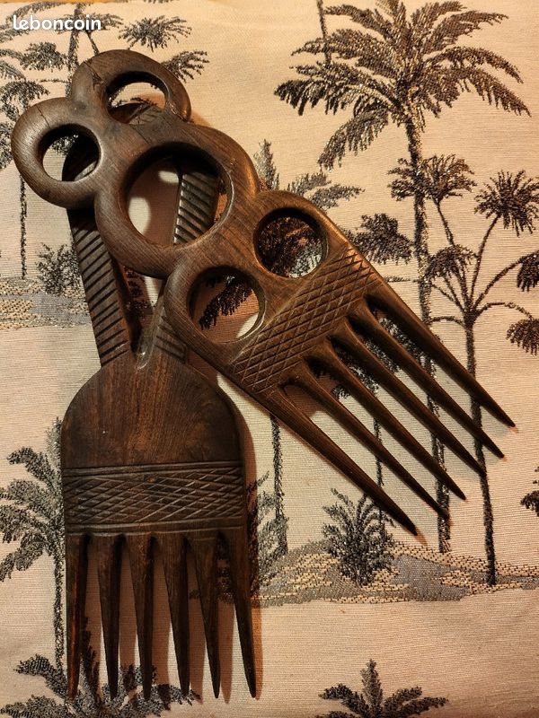 Lot 2 peignes Africains sculptés (image 3)