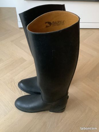 Bottes D'équitation Femme DAFNA En Caoutchouc Noir - Taille UK 9.5 - Neuves
