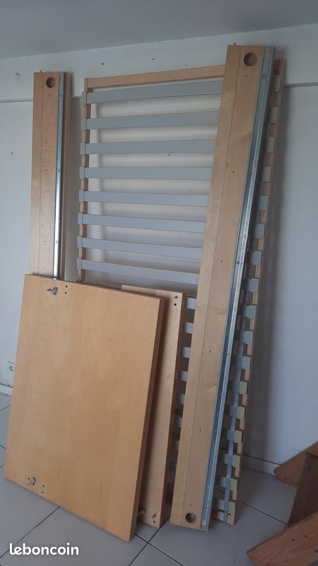 Lit une place 90x200cm cadre de lit + sommier (image 3)