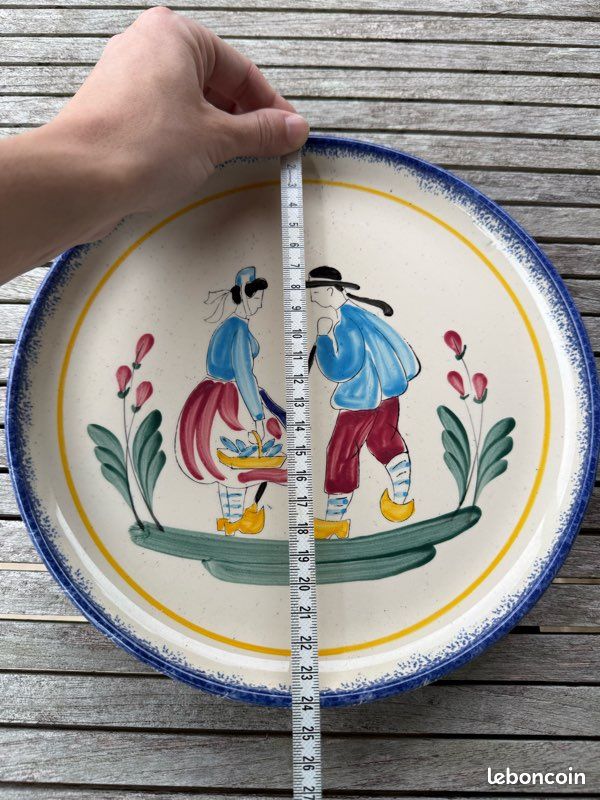 Assiette décorative bretonne, faïence Pornic (image 6)
