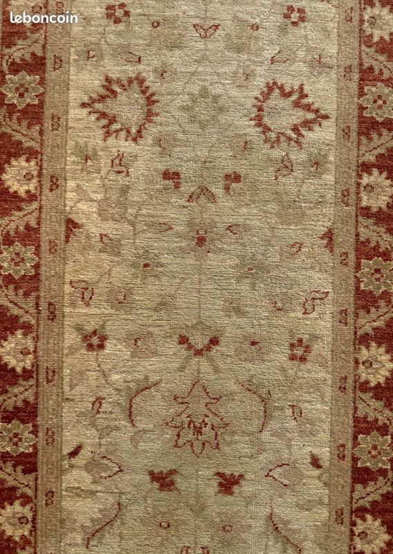 Tapis de couloir d'Orient Ziegler : 4.50 x 0.83 Mètres - Laine Fait Main (image 6)