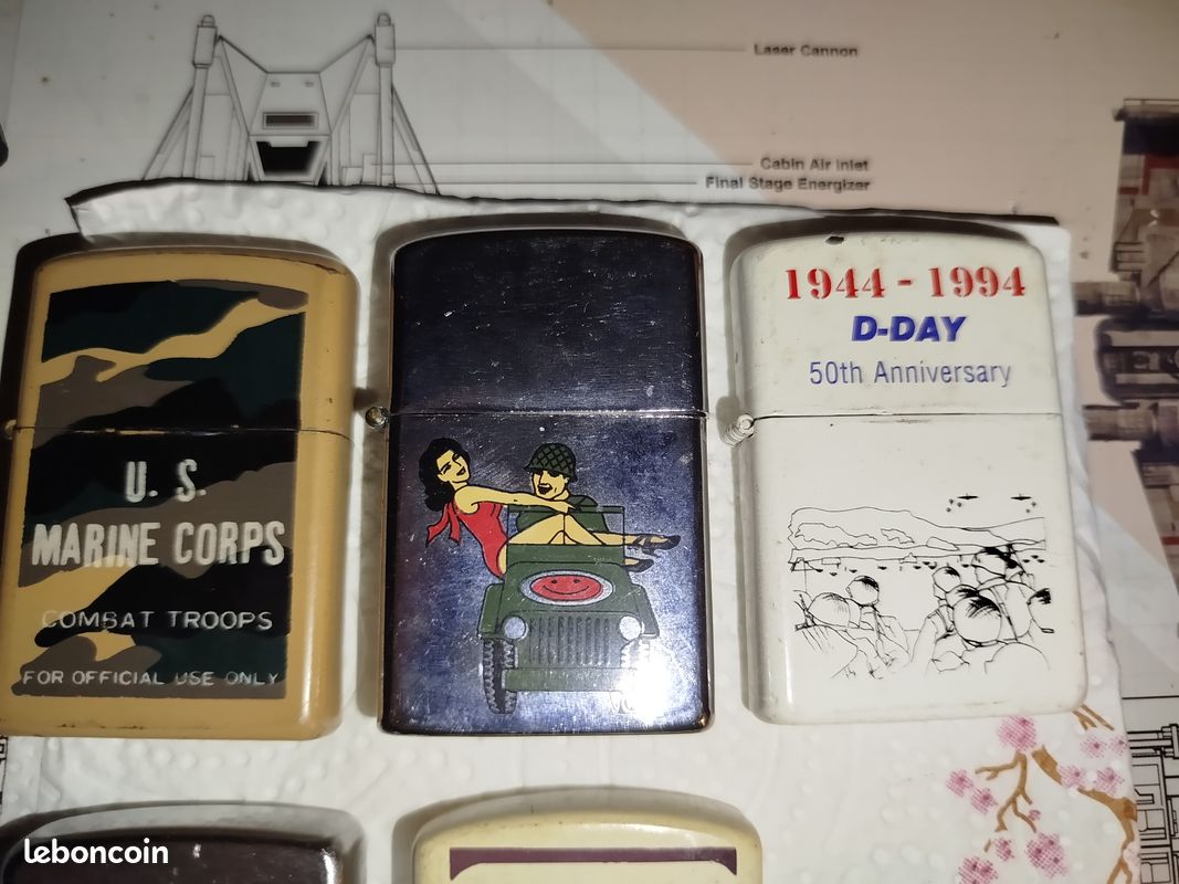 Lot de 6 briquets types zippo de marque champ et z-16 (image 2)