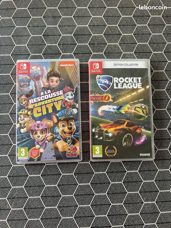 Vends jeux Switch Paw Patrol et Rocket League (image 1)