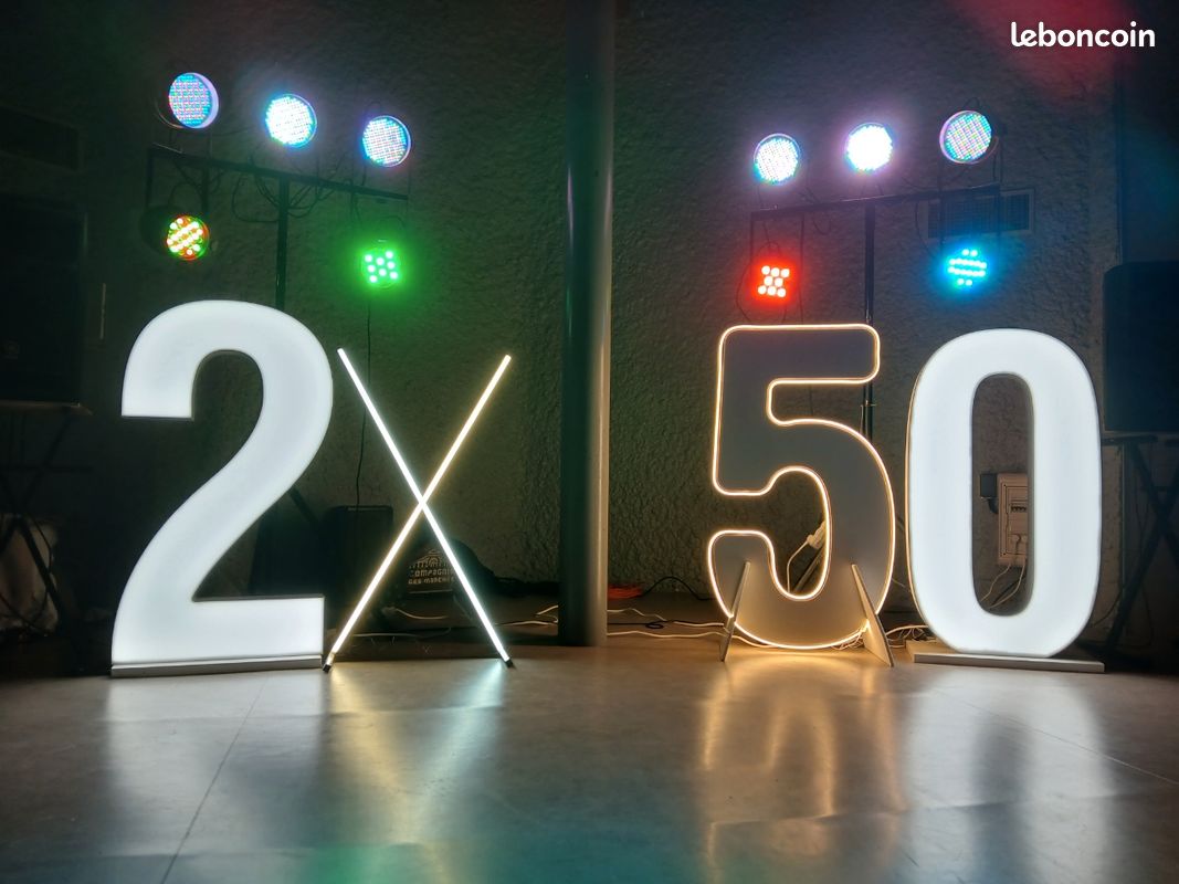 Chiffres lumineux géants (image 1)