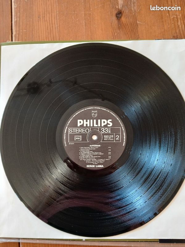 Vinyle 33 tours Serge Lama "superman" (image 4)