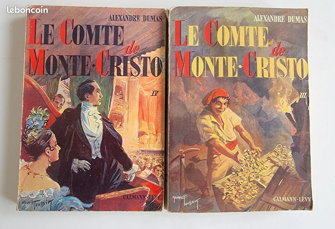 Le Comte de Monte-Cristo – Alexandre Dumas – 4 tomes complets – Calmann-Lévy 1950 (image 2)