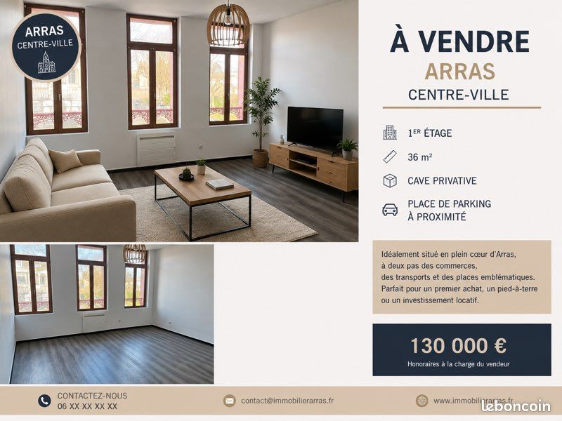 Appartement 2 pièces 36 m² · à Arras · 36 m² · 131 000 €