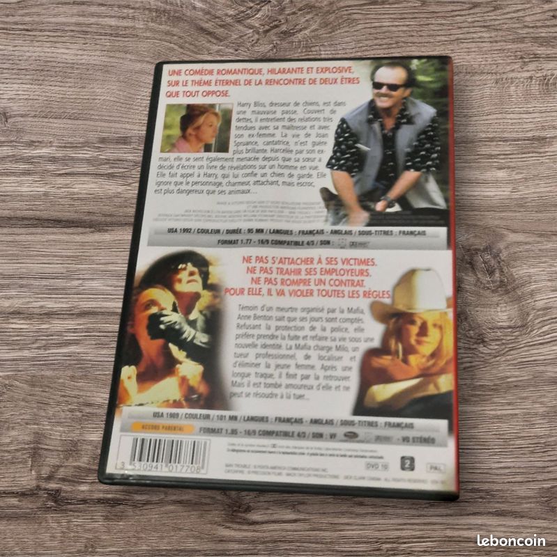 DVD 2 FILMS Man Trouble et Catchfire (image 2)