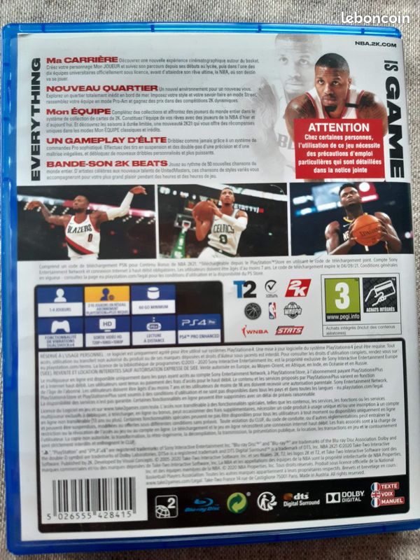 Jeu de ps4 nbak21 (image 2)