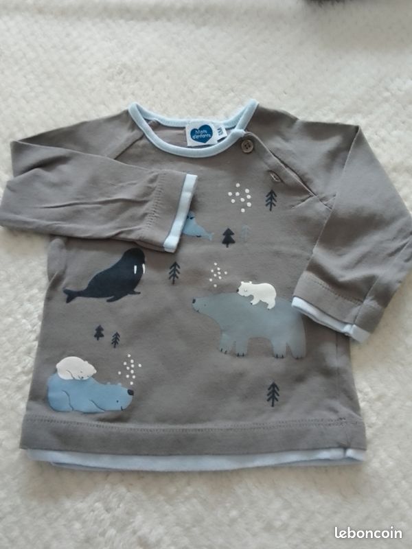 Veste+ teeshirts 6 mois (image 2)