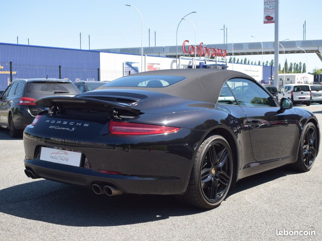 Porsche 911 carrera cabriolet 991 carrera s 3.8 400 cv / pack chrono / pasm / tableau bord cuir / suivi complet porsche (image 7)