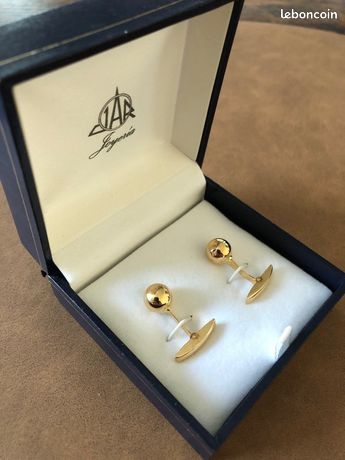 Paire De Boutons De Manchette Anciens - Bijou Vintage Pour Chemise - Occasion Très Bon état