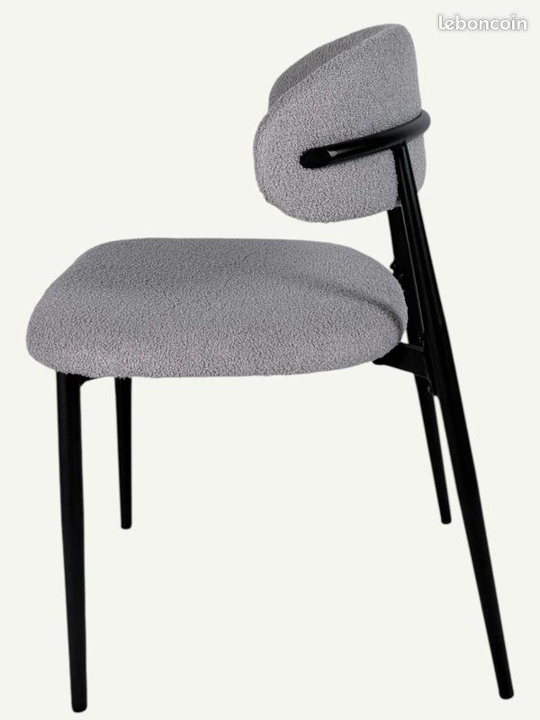 Chaise NOVA grise bouclette – tendance et confortable (image 5)